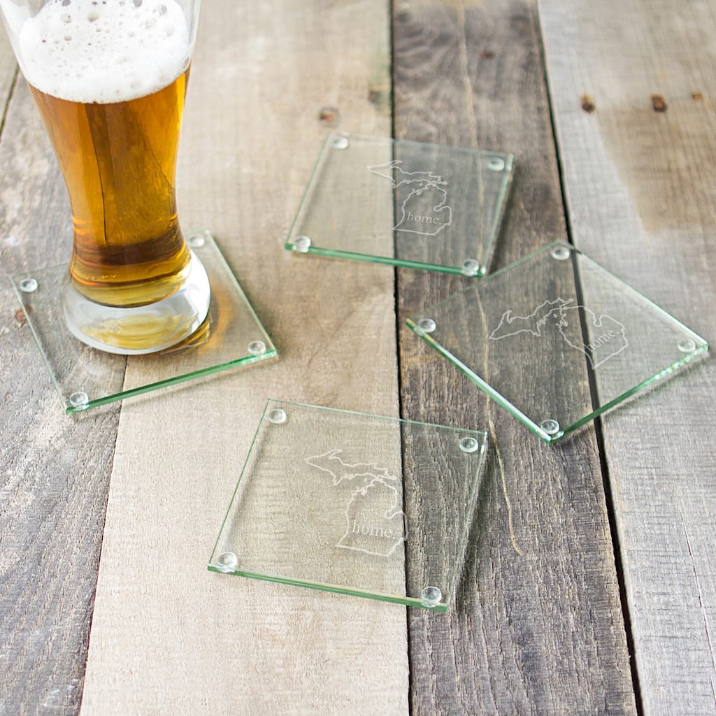 Home State Glass Coasters (Set of 4)