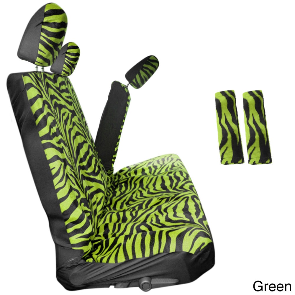 Oxgord Zebra/ Tiger Striped 60/40 Split Bench 8 piece Seat Cover Set