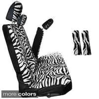 Oxgord Zebra Tiger Striped 60 40 Split Bench 8 Piece Seat Cover Set