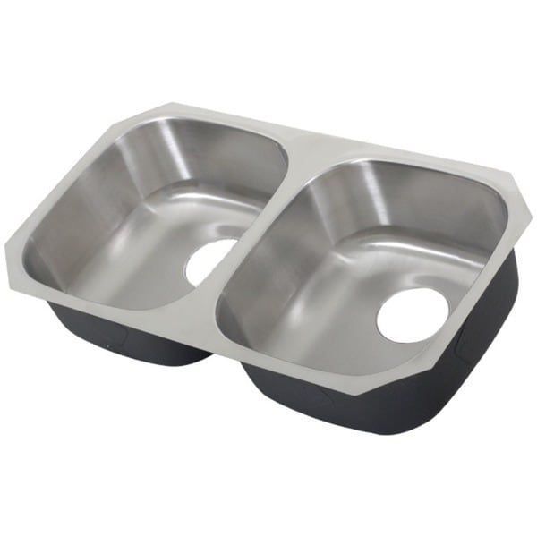 Ticor 32 inch Stainless Steel 16 gauge Undermount Double Bowl Kitchen