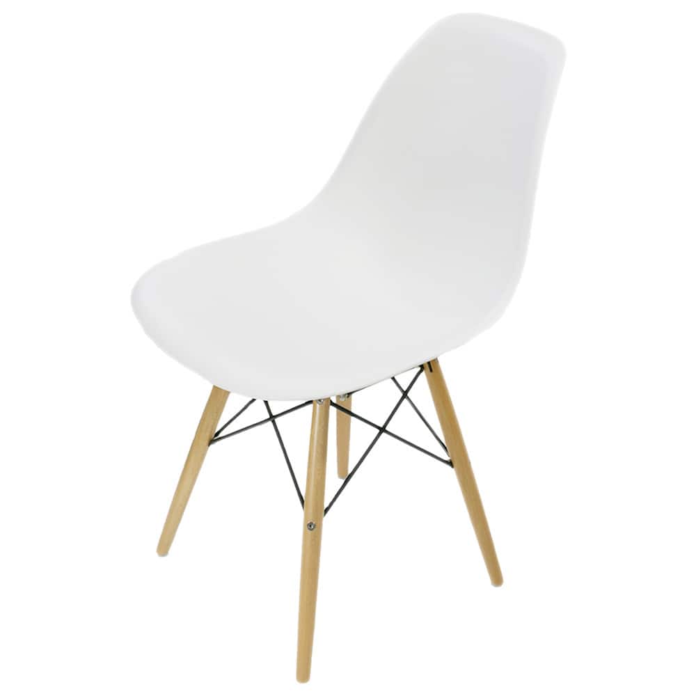 Lucas White Wood Grain Accent Chairs (Set of 2)