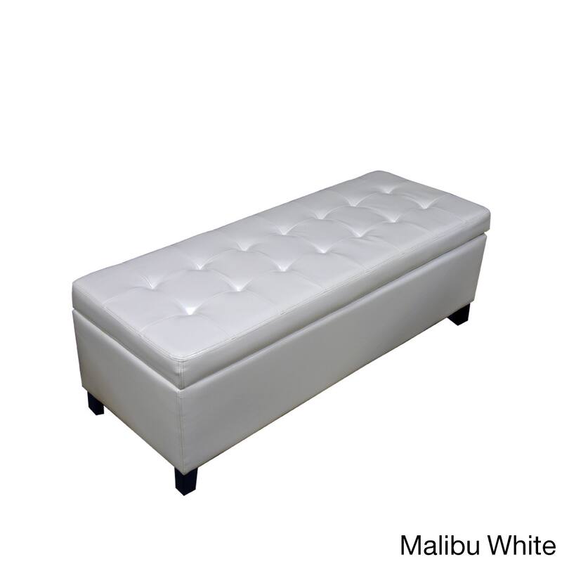 Warehouse of TIffany's Tuffed Storage Bench - White