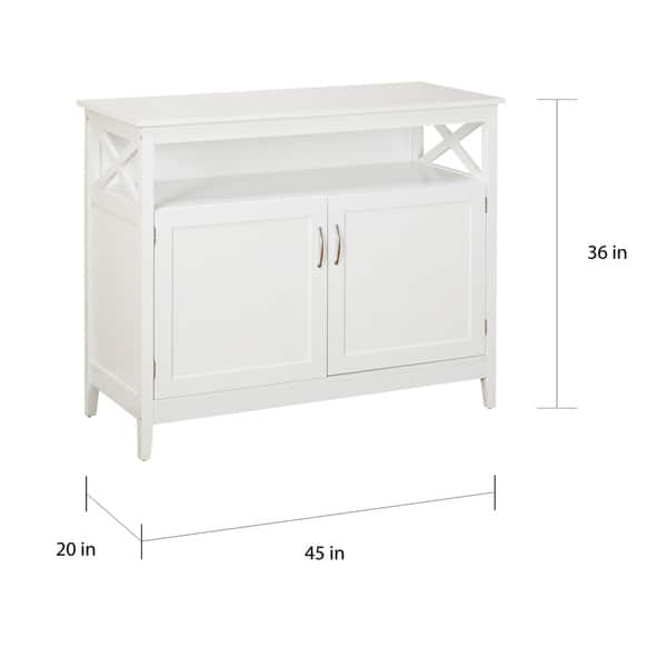 Shop Simple Living Southport White Beadboard Buffet Overstock
