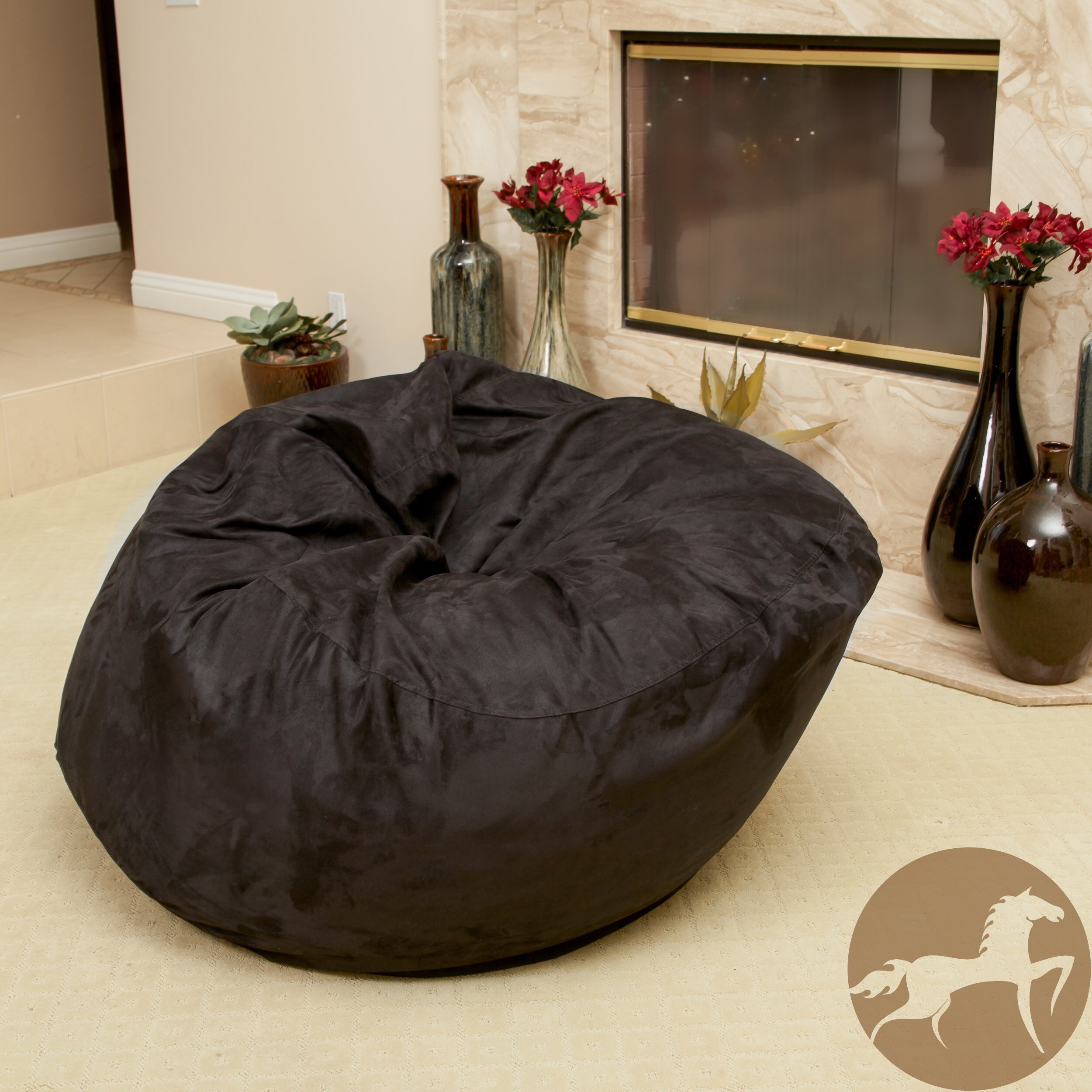 Christopher Knight Home Madison Faux Suede 5-foot Lounge Beanbag Chair - Thumbnail 2