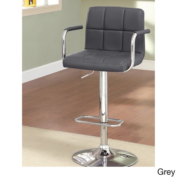 Furniture of America Corvelli Adjustable Swivel Leatherette Bar Stool