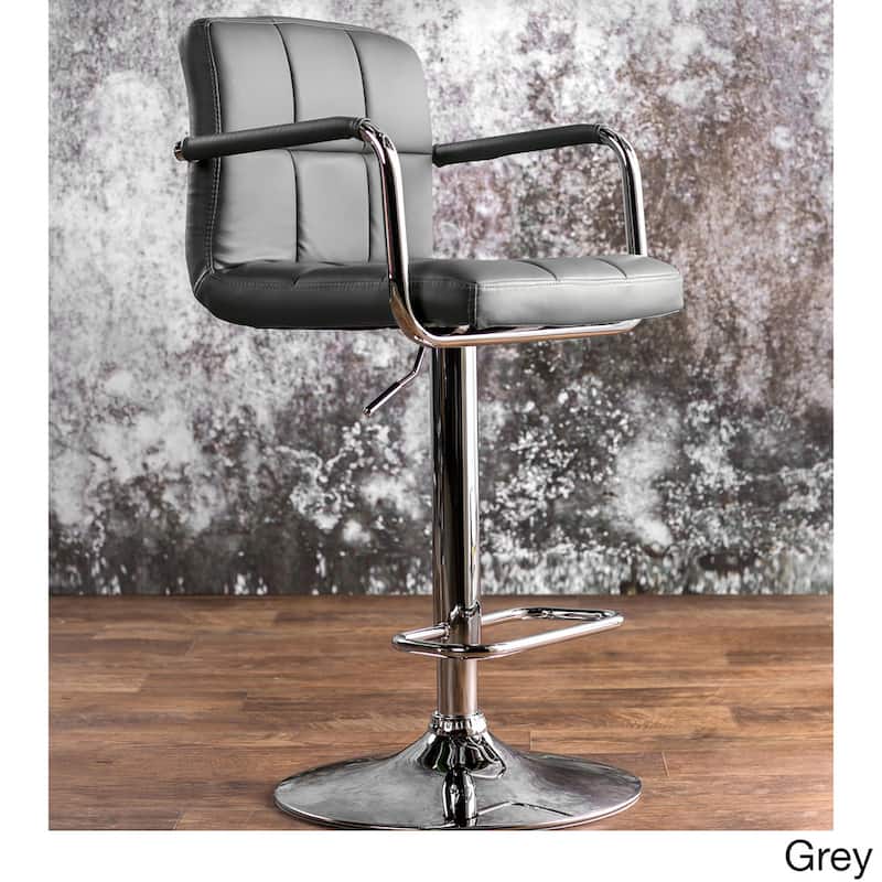 Corvelli Modern Adjustable Swivel Faux Leather Barstool by Furniture of America