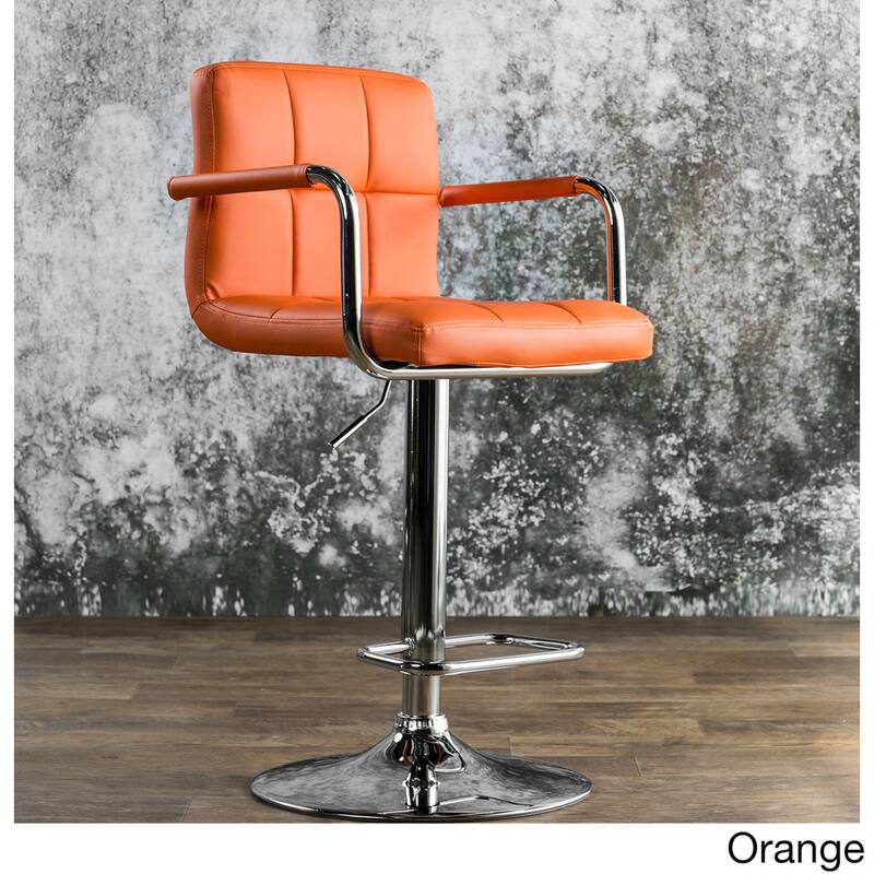 Corvelli Modern Adjustable Swivel Faux Leather Barstool by Furniture of America
