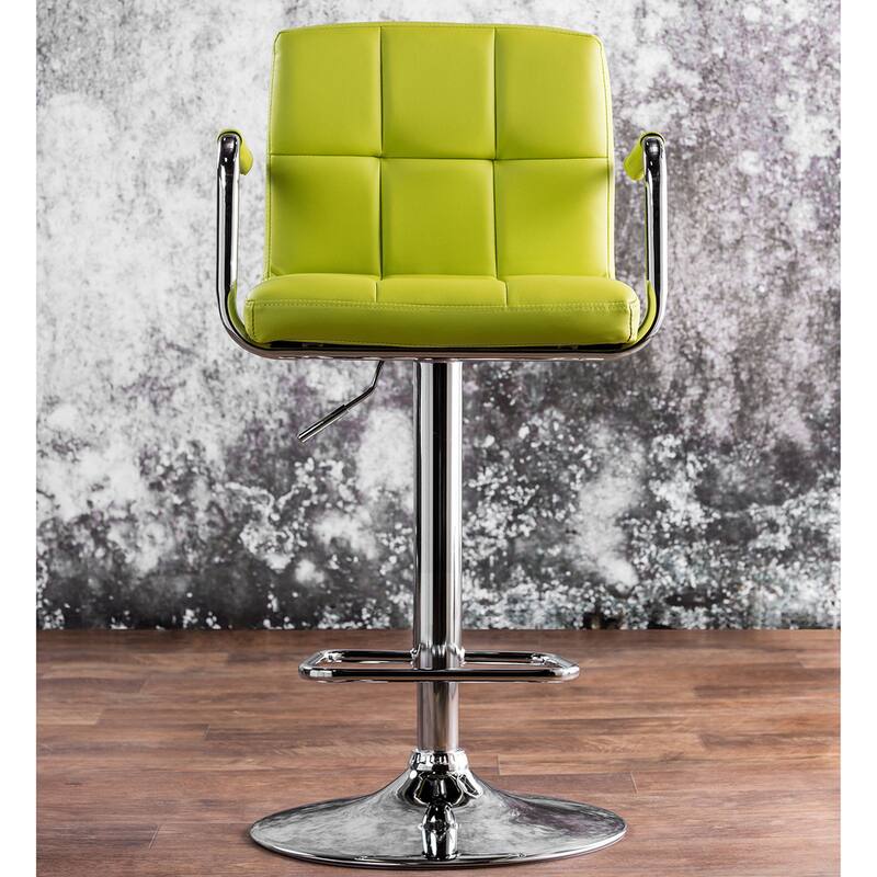 Corvelli Modern Adjustable Swivel Faux Leather Barstool by Furniture of America