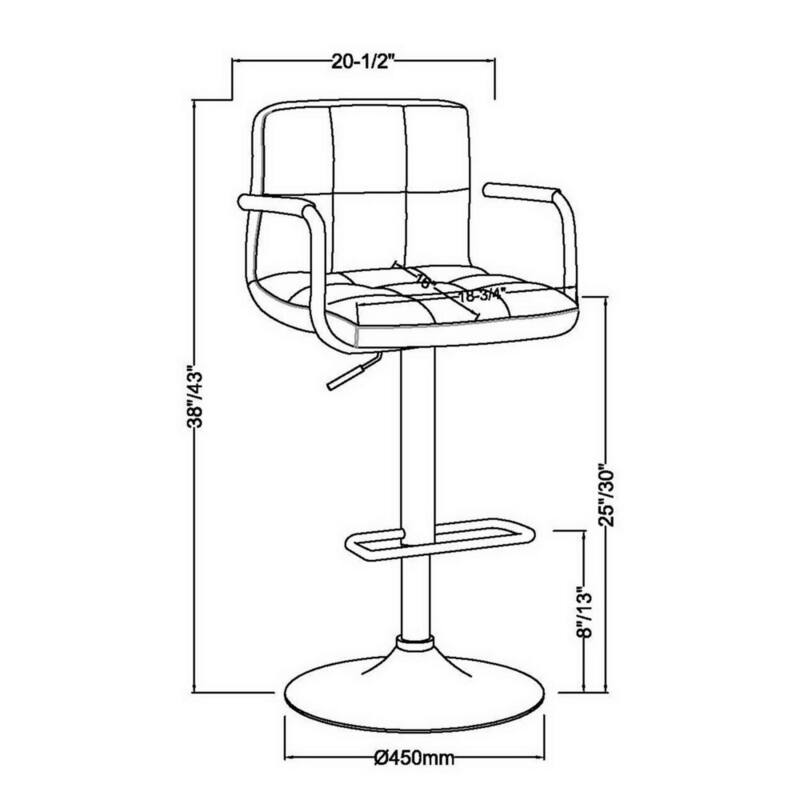 Corvelli Modern Adjustable Swivel Faux Leather Barstool by Furniture of America