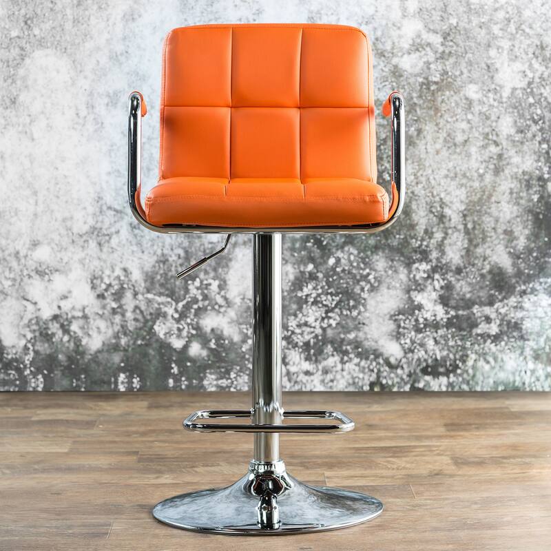 Corvelli Modern Adjustable Swivel Faux Leather Barstool by Furniture of America