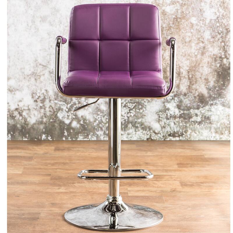 Corvelli Modern Adjustable Swivel Faux Leather Barstool by Furniture of America