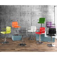 Porch & Den Newcastle Height Adjustable Swivel Leatherette Bar Stool