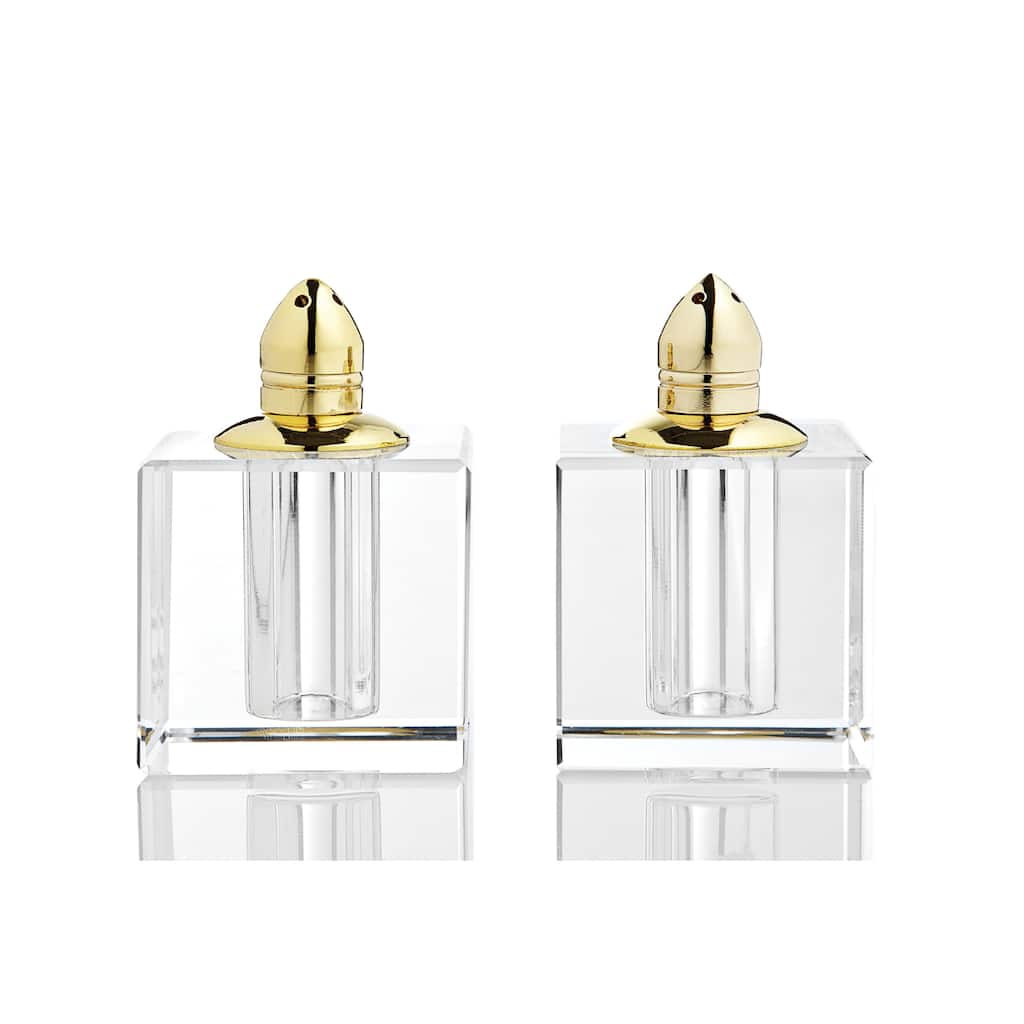 Vitrality Goldtone Salt and Pepper Shakers (Set of 2)