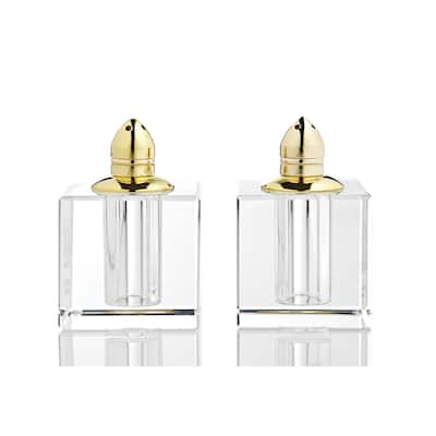 Vitrality Goldtone Salt and Pepper Shakers (Set of 2)