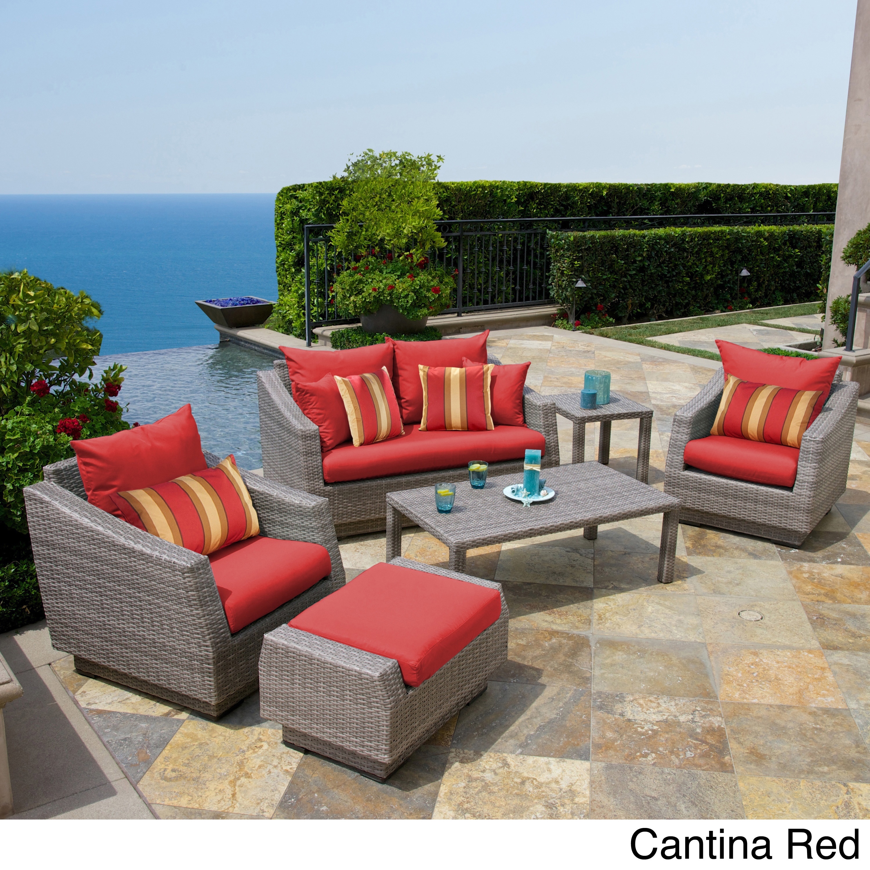 Rst Brands Cannes 6 piece Love Seat And Club Chairs Set