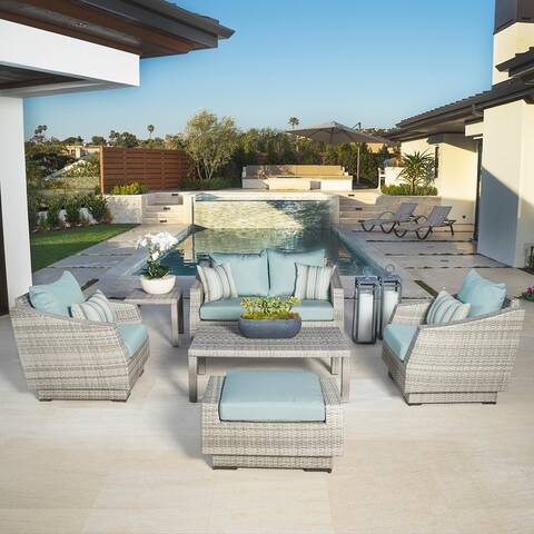 RST Brands Cannes 6-piece Love Seat and Club Chairs Set