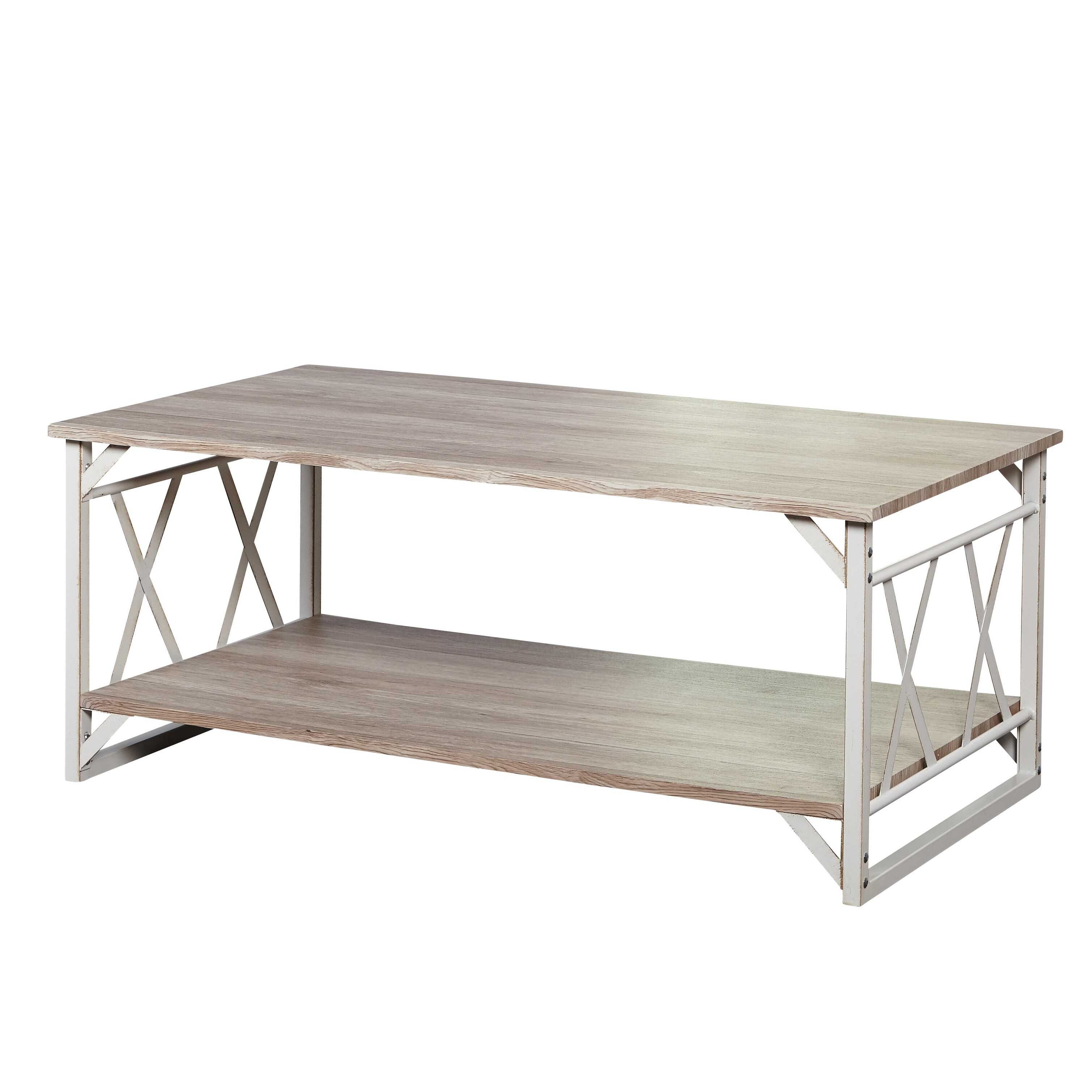 Simple Living Reclaimed Style Coffee Table With Double X Frame Simple Living Reclaimed Style Coffee Table With Double X Frame
