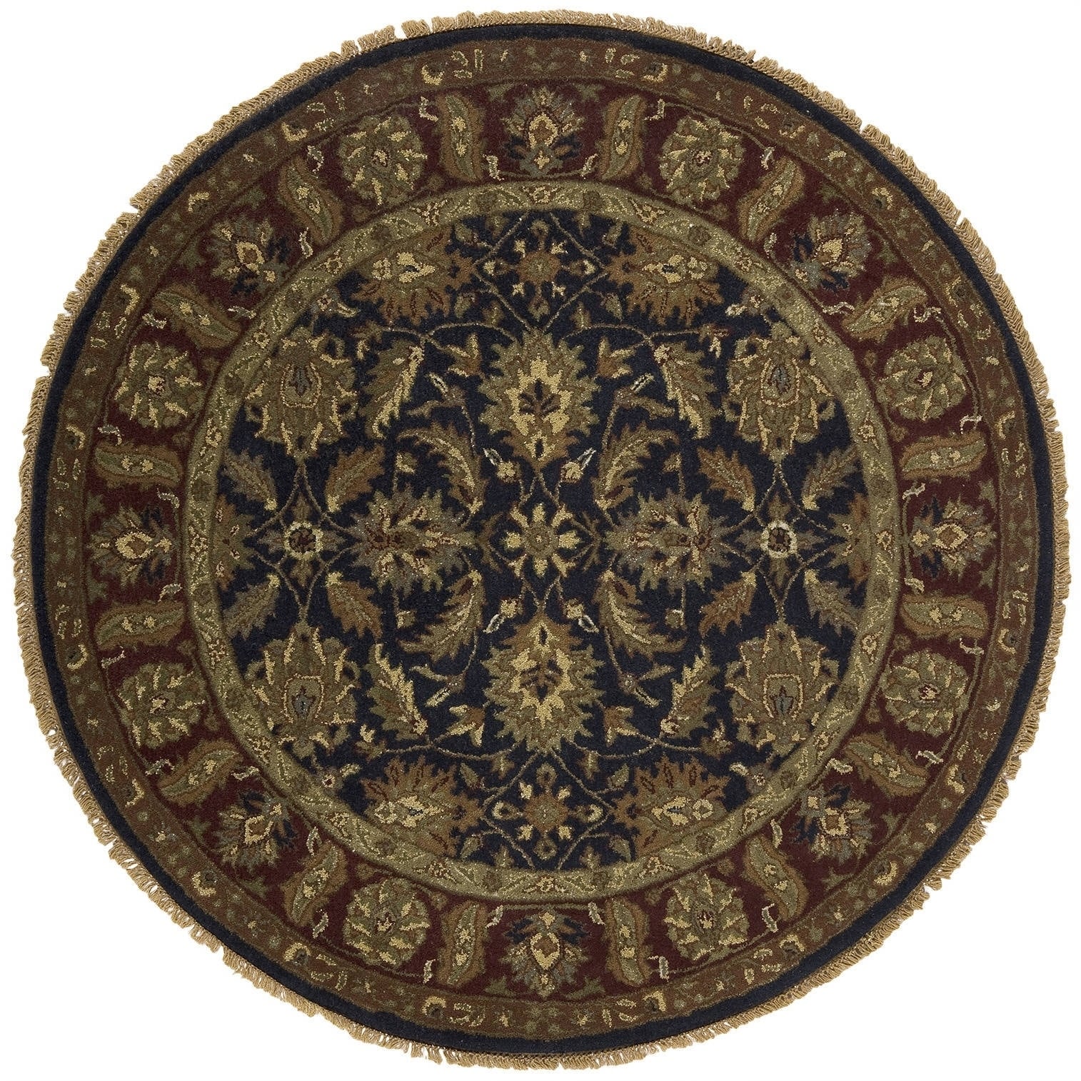 Handmade Cyrus Windsor Navy Rug (6 Round)