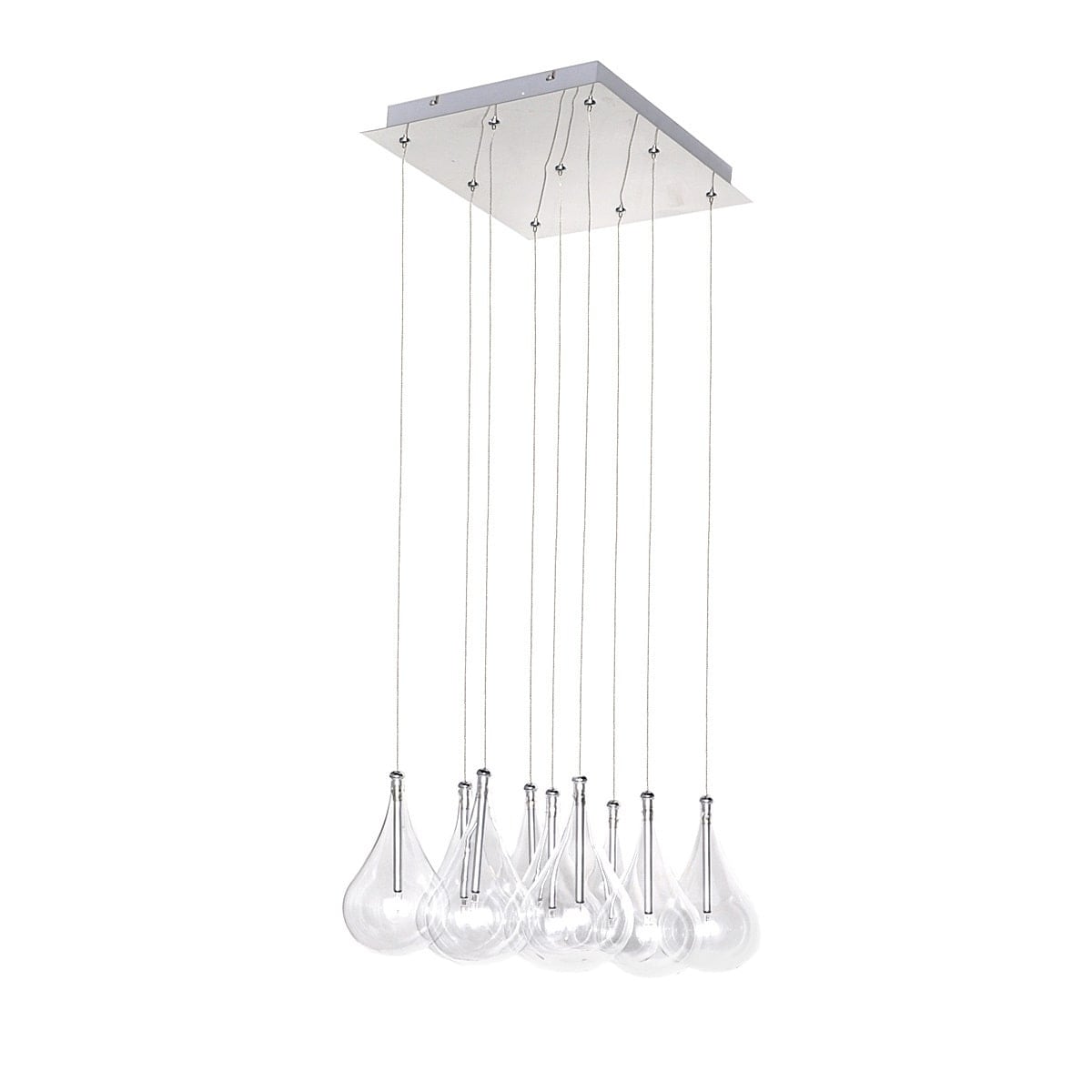 Larmes 9 light Chrome Finish Pendant