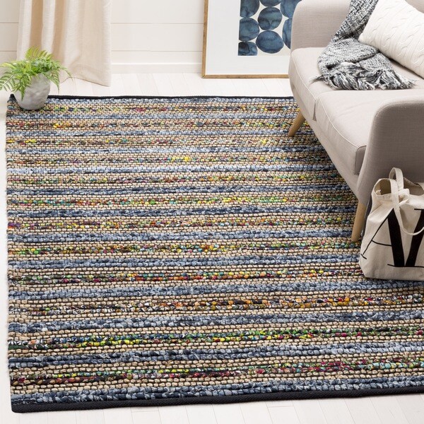 Safavieh Cape Cod Handmade Blue / Multi Jute Natural Fiber Rug - 8' x 10'
