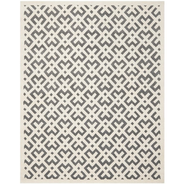 Safavieh Handmade Moroccan Chatham Dark Grey/ Ivory Wool Rug - 8'9 x 12'