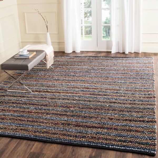Safavieh Cape Cod Handmade Blue / Multi Jute Natural Fiber Rug - 9' x 12'