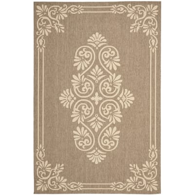 SAFAVIEH Courtyard Sherron Damask Indoor/ Outdoor Patio Backyard Rug