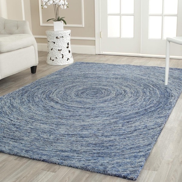 Safavieh Handmade Ikat Dark Blue/ Multi Wool Rug - 8'9 x 12'