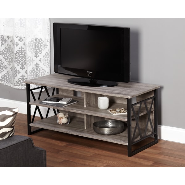 Seneca XX 48 inch Black/ Grey TV Stand Entertainment Centers