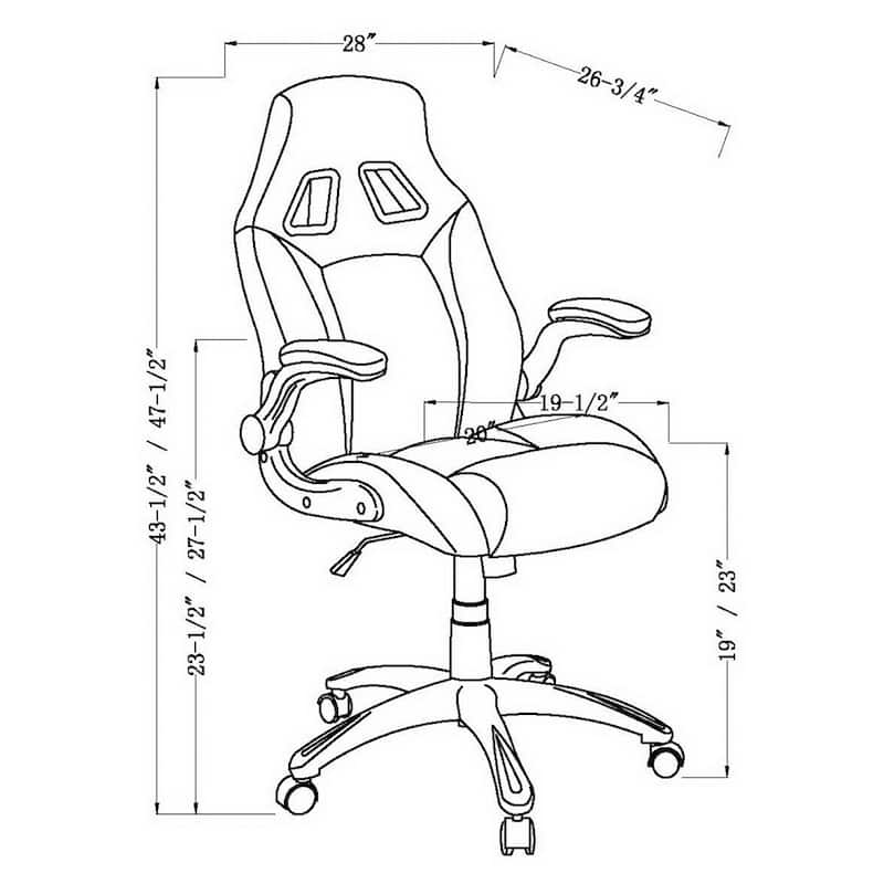 Enzo Faux Leather Height Adjustable Gaming Chair by Furniture of America