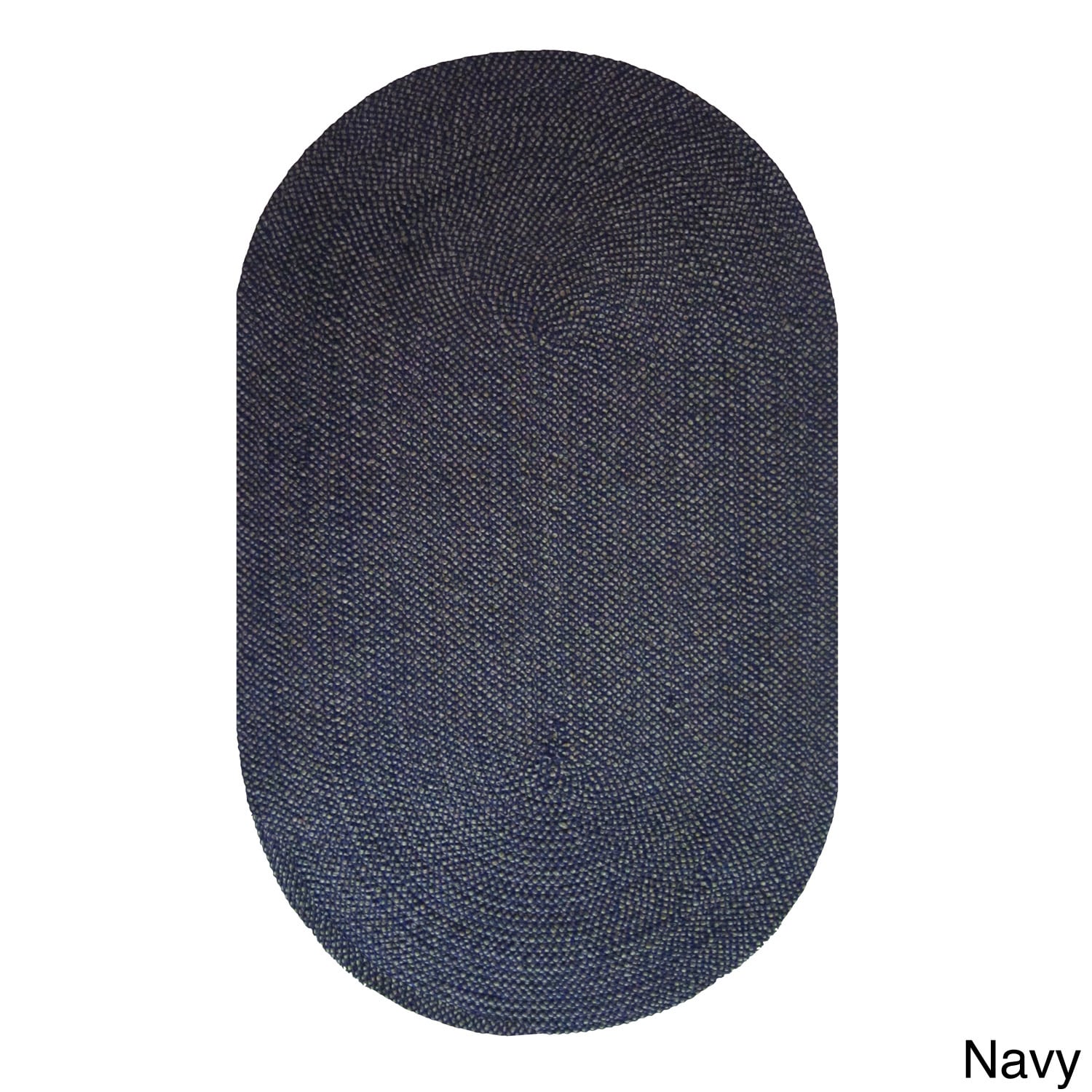 Itm Malibu Indoor/ Outdoor Braided Rug (8x10) Navy Size 8 x 10