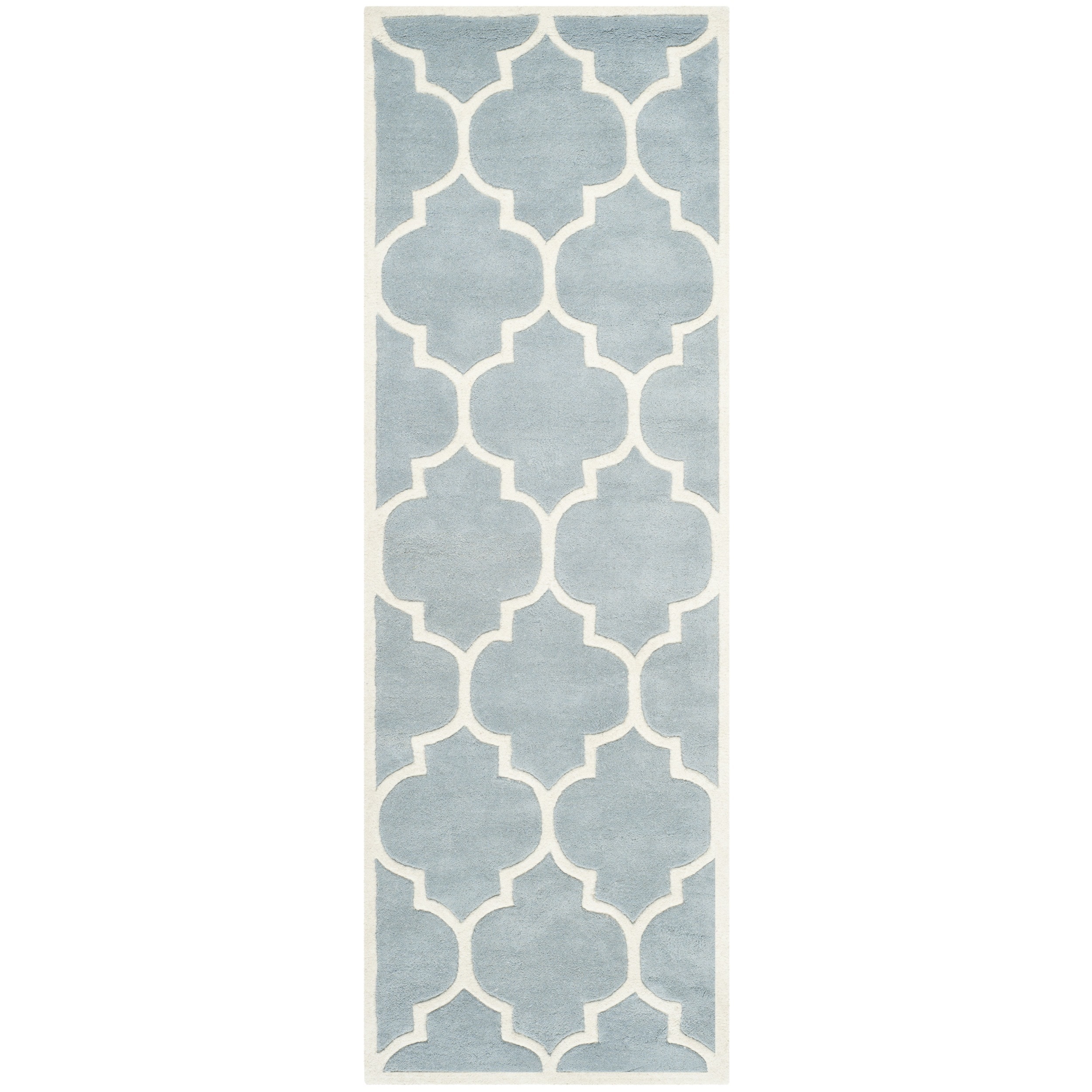 Safavieh Handmade Moroccan Chatham Blue/ Ivory Wool Rug (23 X 21)