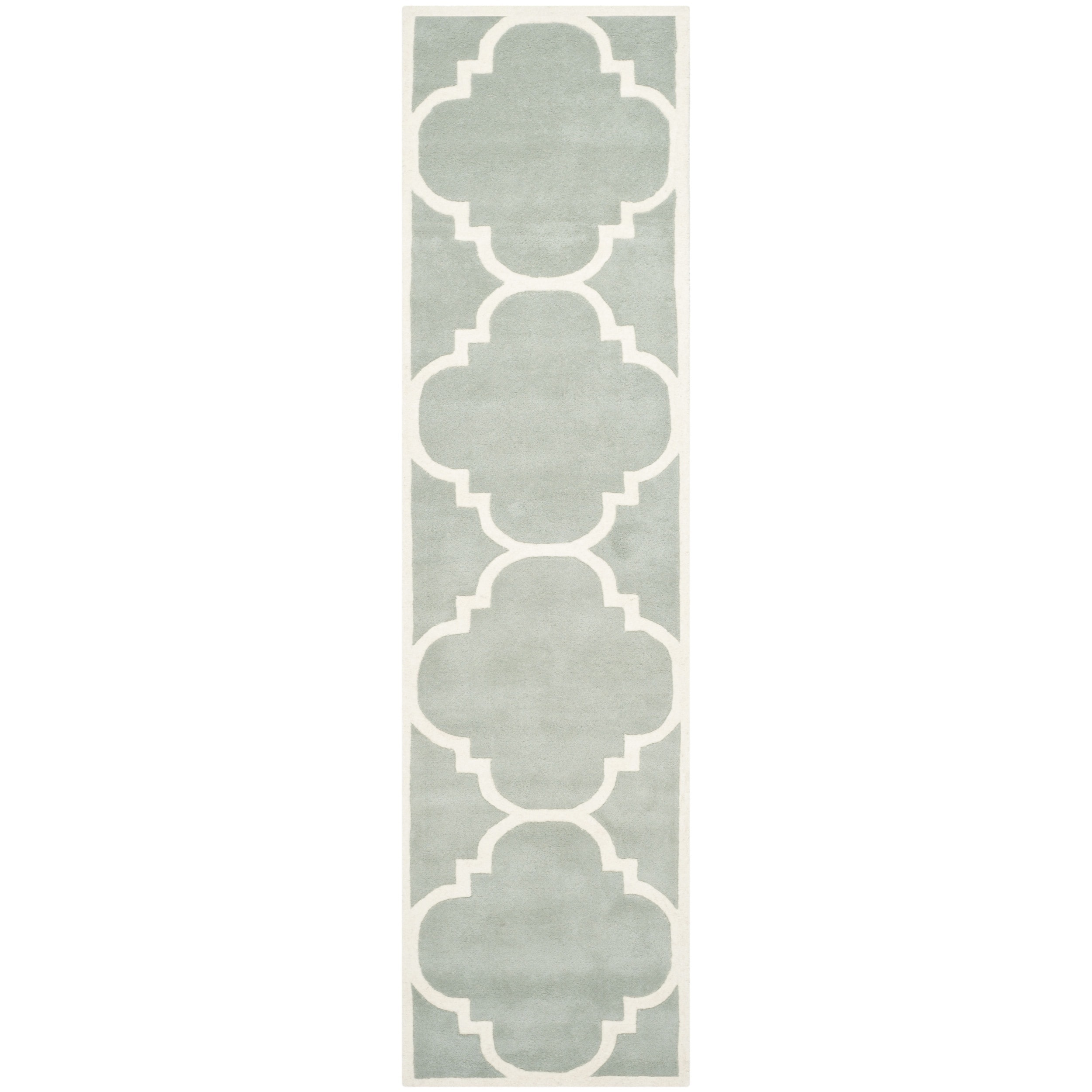 Safavieh Handmade Moroccan Chatham Grey/ Ivory Wool Rug (23 X 13)