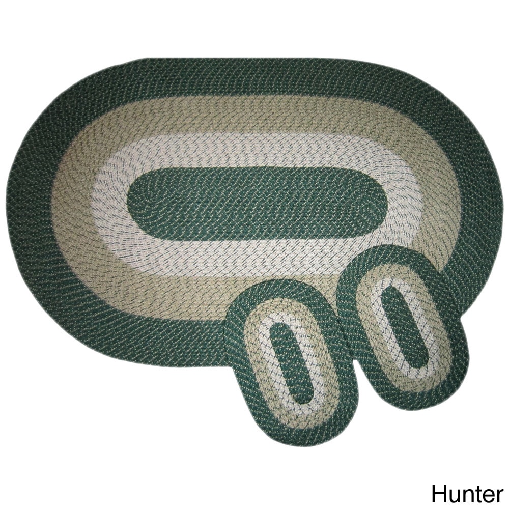 Eastern Indoor/ Outdoor 3 piece Braided Rug Set