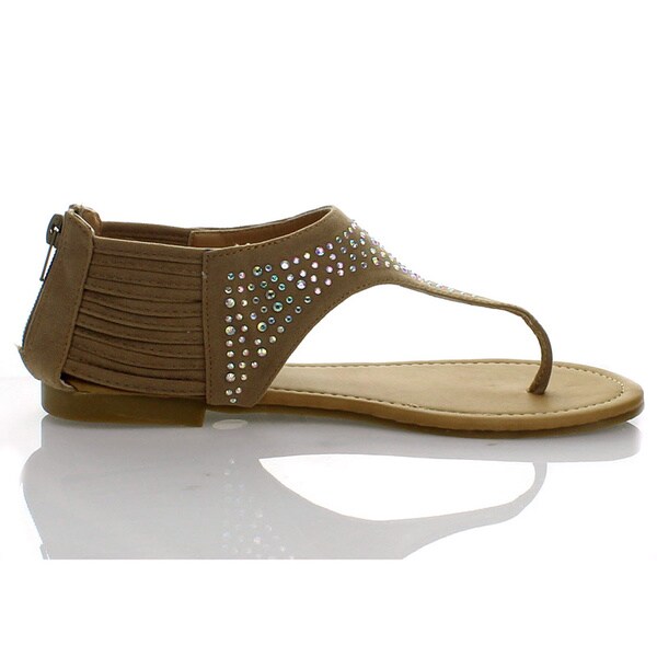 bedazzled flat sandals