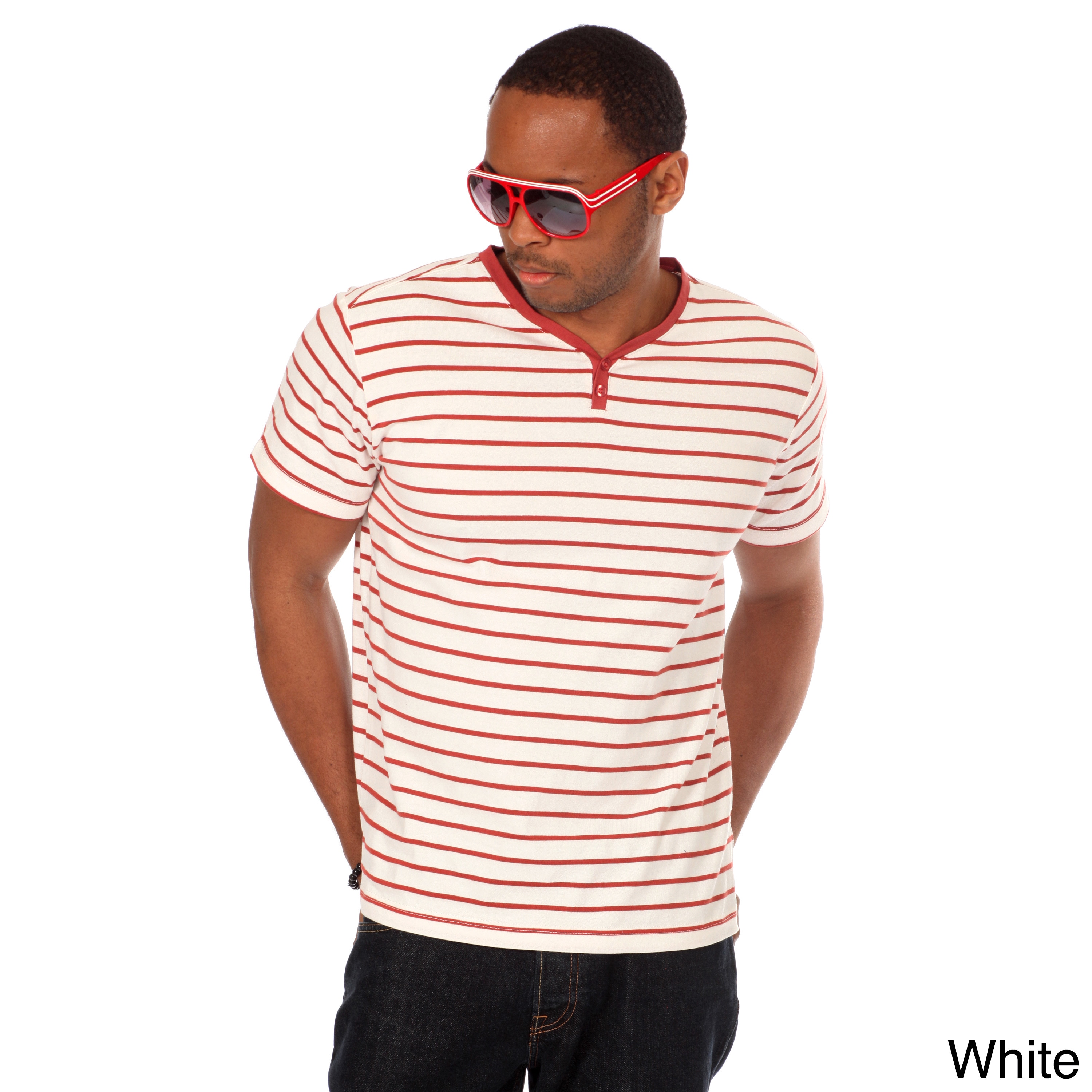 Something Strong Mens Contrast Pocket Henley Tee