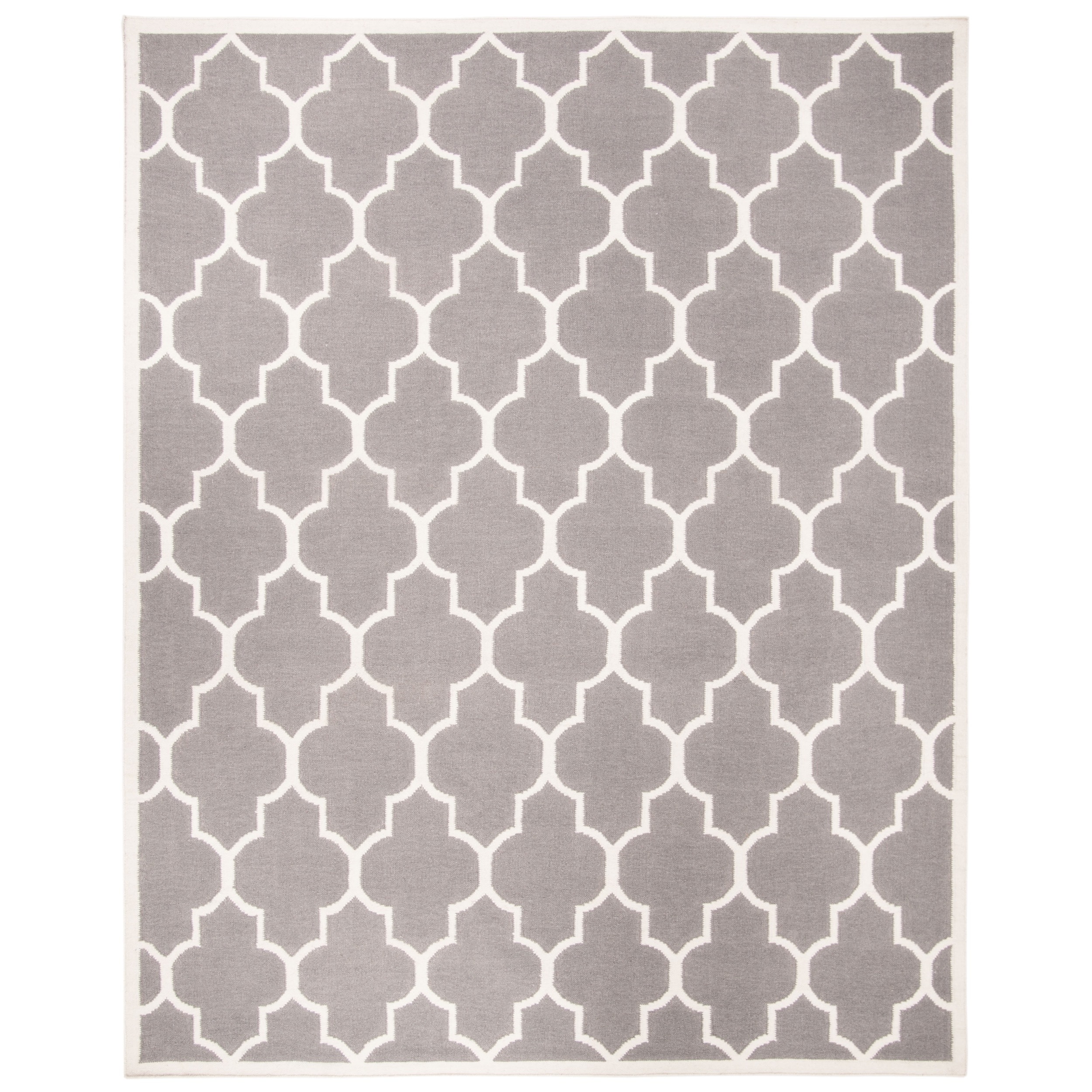 Safavieh Hand woven Moroccan Dhurries Grey/ Ivory Wool Rug (10 X 14)