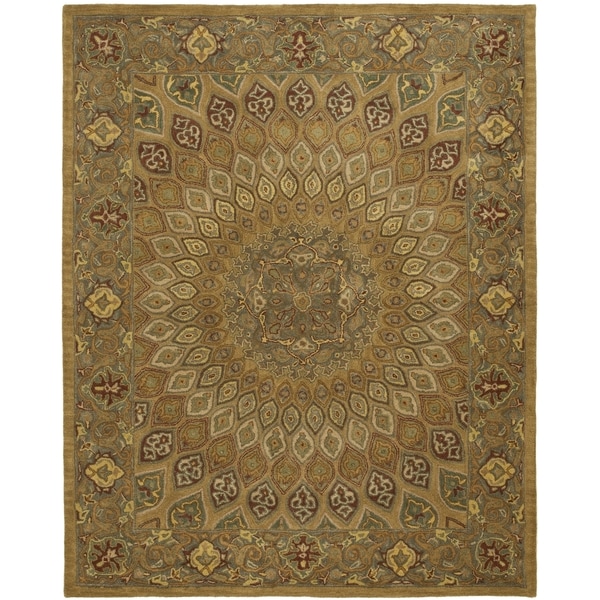 Safavieh Handmade Heritage Timeless Traditional Light Brown/ Grey Wool Rug (9'6 x 13'6)