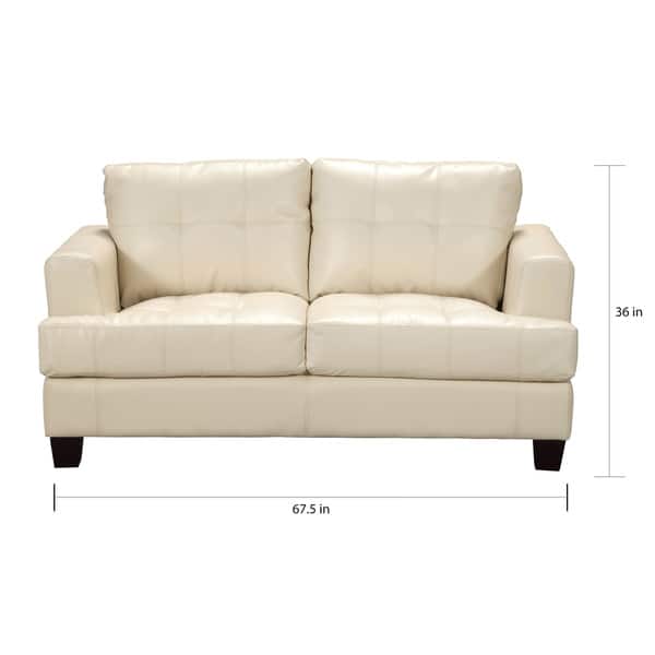 Coaster Company Samuel Contemporary Bonded Leather Loveseat Contemporary Bonded Leather Loveseat