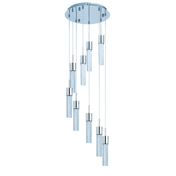 Maxim Fizz IV 9-light Chrome LED Pendant