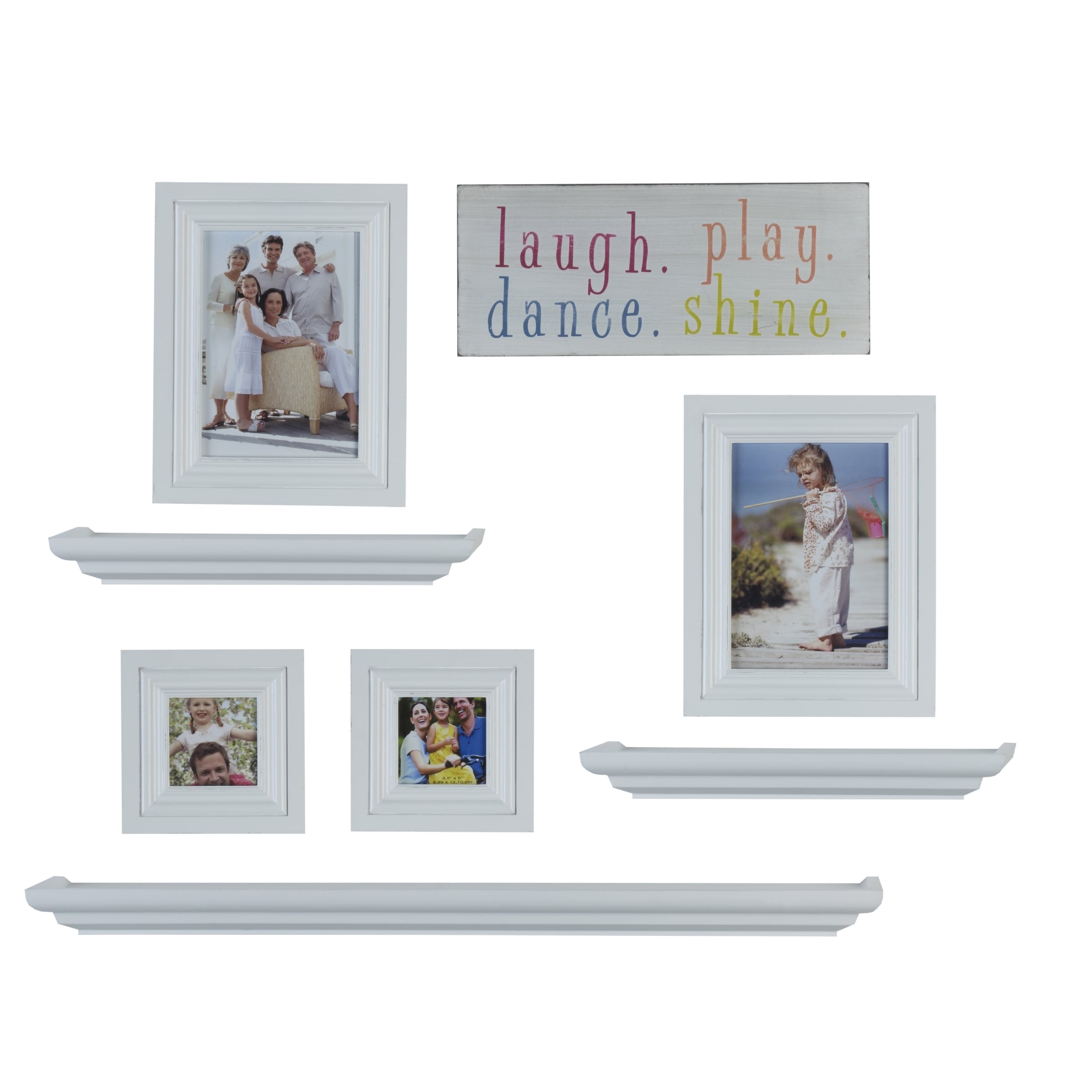 Melannco Melannco 8 piece White Frame And Shelf Set White Size Other