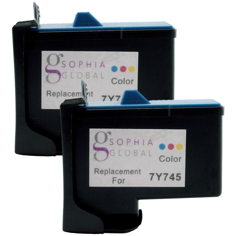 Sophia Global Remanufactured Ink Cartridge Replacement For Dell 7y743 (2 Black)