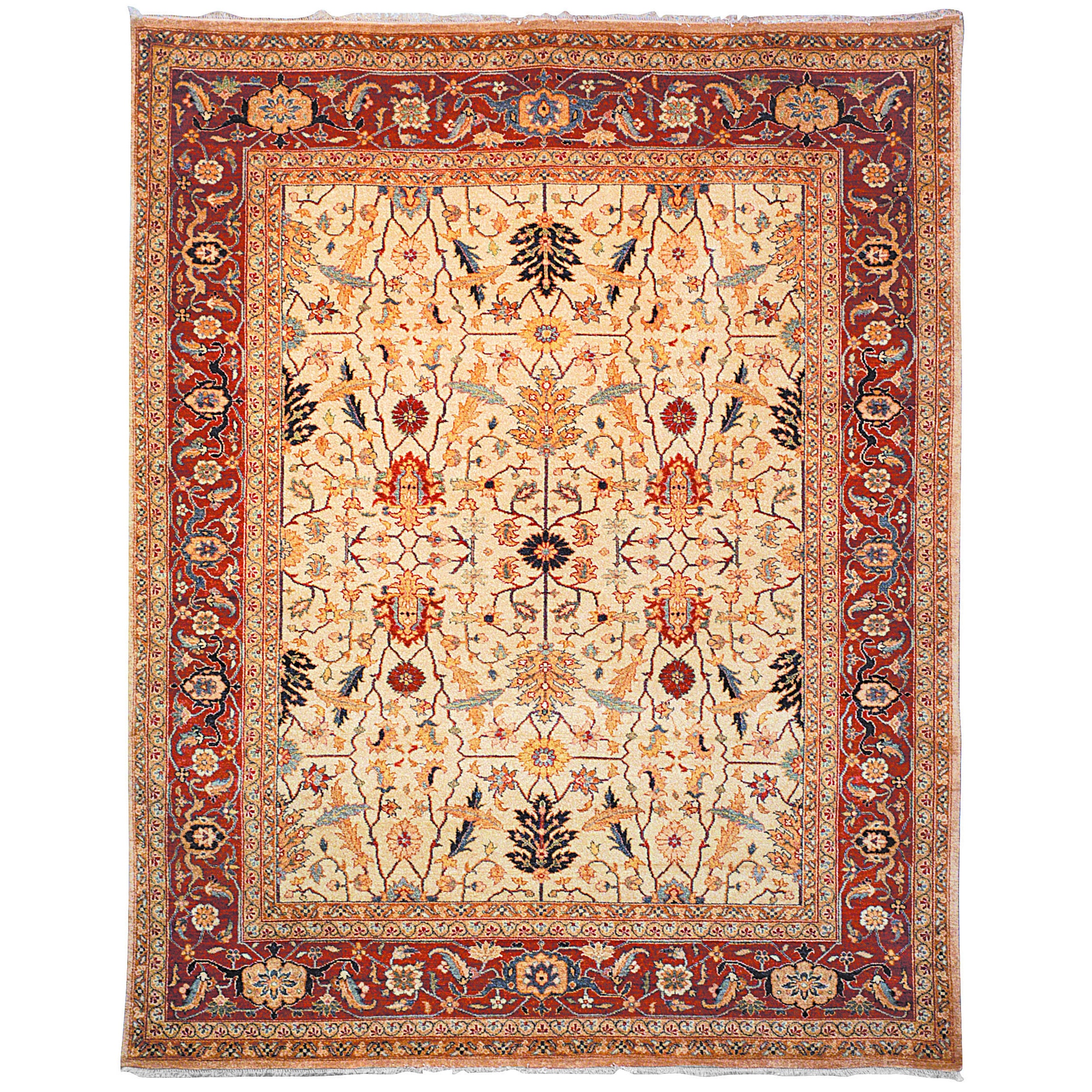 Safavieh Hand knotted Samarkand Ivory/ Rust Wool Rug (8 X 10)