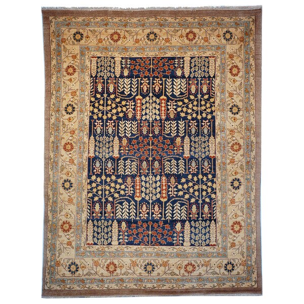 Safavieh Hand-knotted Samarkand Navy/ Light Gold Wool Rug - 8' x 10'