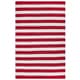 Indo Hand-woven Nantucket Red/ White Striped Indoor/ Outdoor Area Rug ...