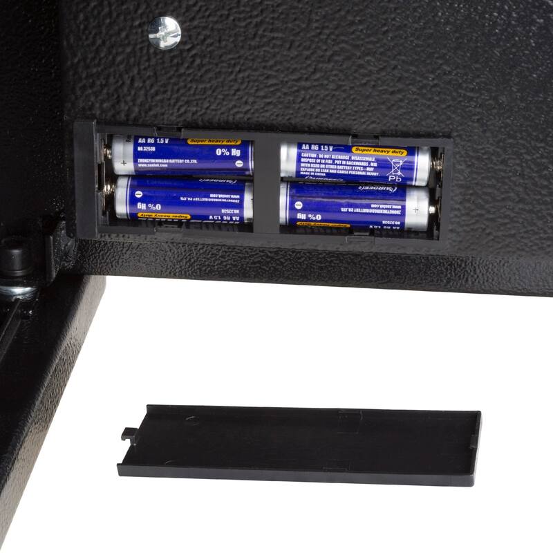 Stalwart Digital Safe - Electronic Steel Safe with Keypad, 2 Manual Override Keys for Home and Business Security - Black