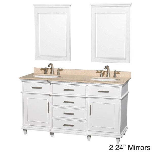 Shop Wyndham Collection Berkeley 60inch White Double Vanity Free