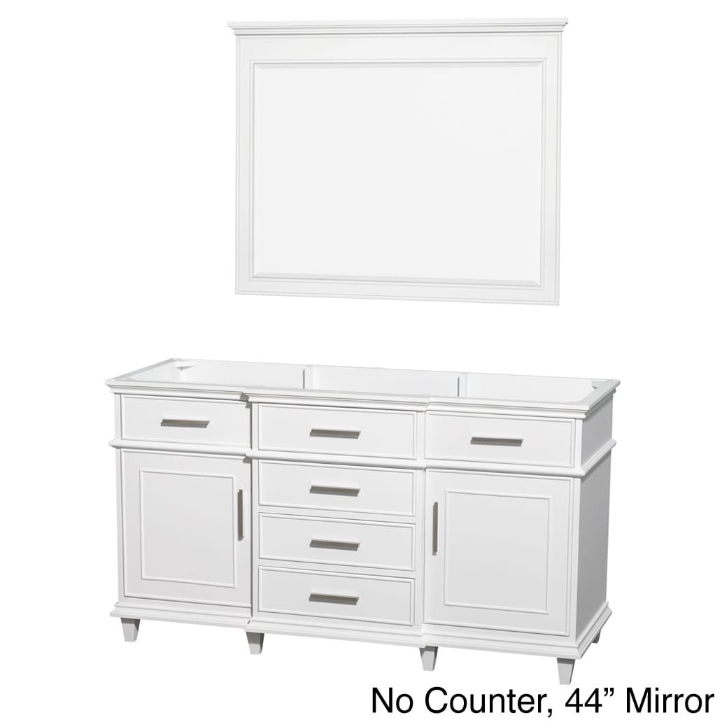 Wyndham Collection Berkeley 60 inch White Carrera Single Vanity White Size Single Vanities