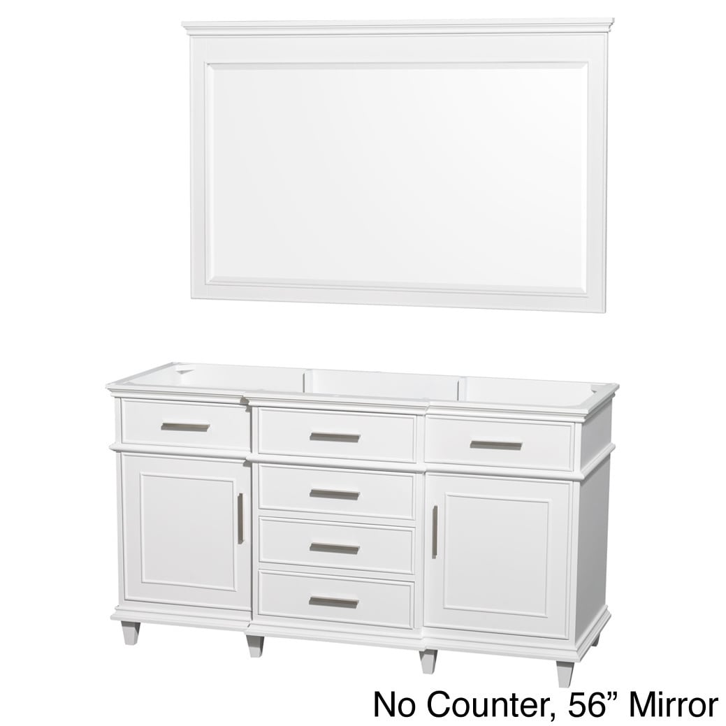 Wyndham Collection Berkeley 60 inch White Carrera Single Vanity White Size Single Vanities