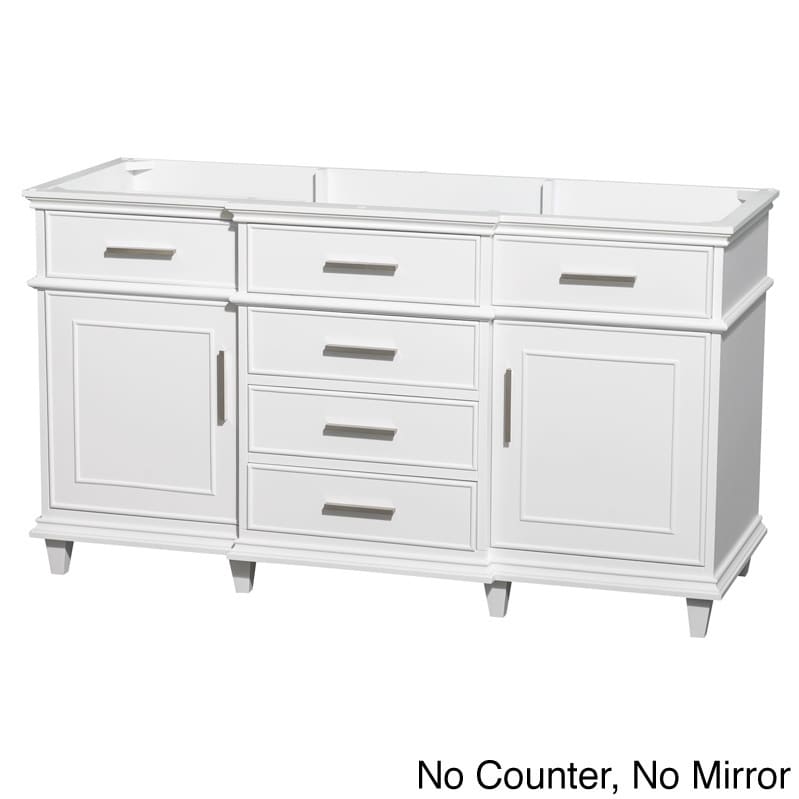 Wyndham Collection Berkeley 60 inch White Carrera Single Vanity White Size Single Vanities